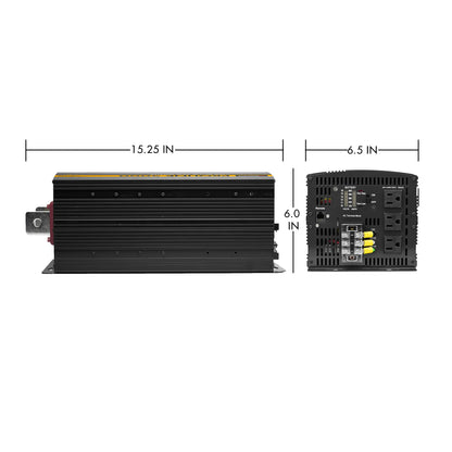 Wagan EL3744 12V 5000 Watt Power Inverter with Remote Control, 10000 Watt Surge Peak Proline Power Converter for Home RV Camping Van Life Off Grid