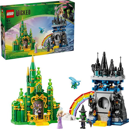 LEGO Wicked Emerald City &amp Kiamo Ko Castle Building Toy - Elphaba &amp Glinda Toy Figures 2 Buildable Playsets &amp Flying Monkey Minifigure for Kids Ages 9+ - Wicked Merch Gift for Girls &am