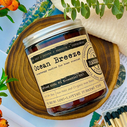 KOTKAS Ocean Breeze Scented Candles - 8oz Natural Scented Soy Candles Non Toxic, Aromatherapy Candles for Home Scented Candles Gifts for Women Bath Relaxing Calming Soothing Relaxation Stress Relief