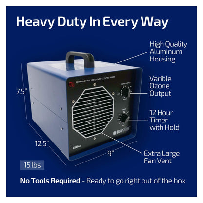 OdorStop OS4500UV Professional Grade Ozone Generator Ionizer for Areas of 4500 Square Feet+, For Deodorizing and Purifying Large Spaces Such as Commercial Properties and Gyms
