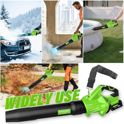 Leaf Blower Cordless, New Upgraded 1200W Brushless Motor Leaf Blower, 700CFM 200MPH with 3 Speed Modes, 160Mins Max Runtime, Handheld Electric Blower for Lawn Care, Yard, Dust & Snow (Green)