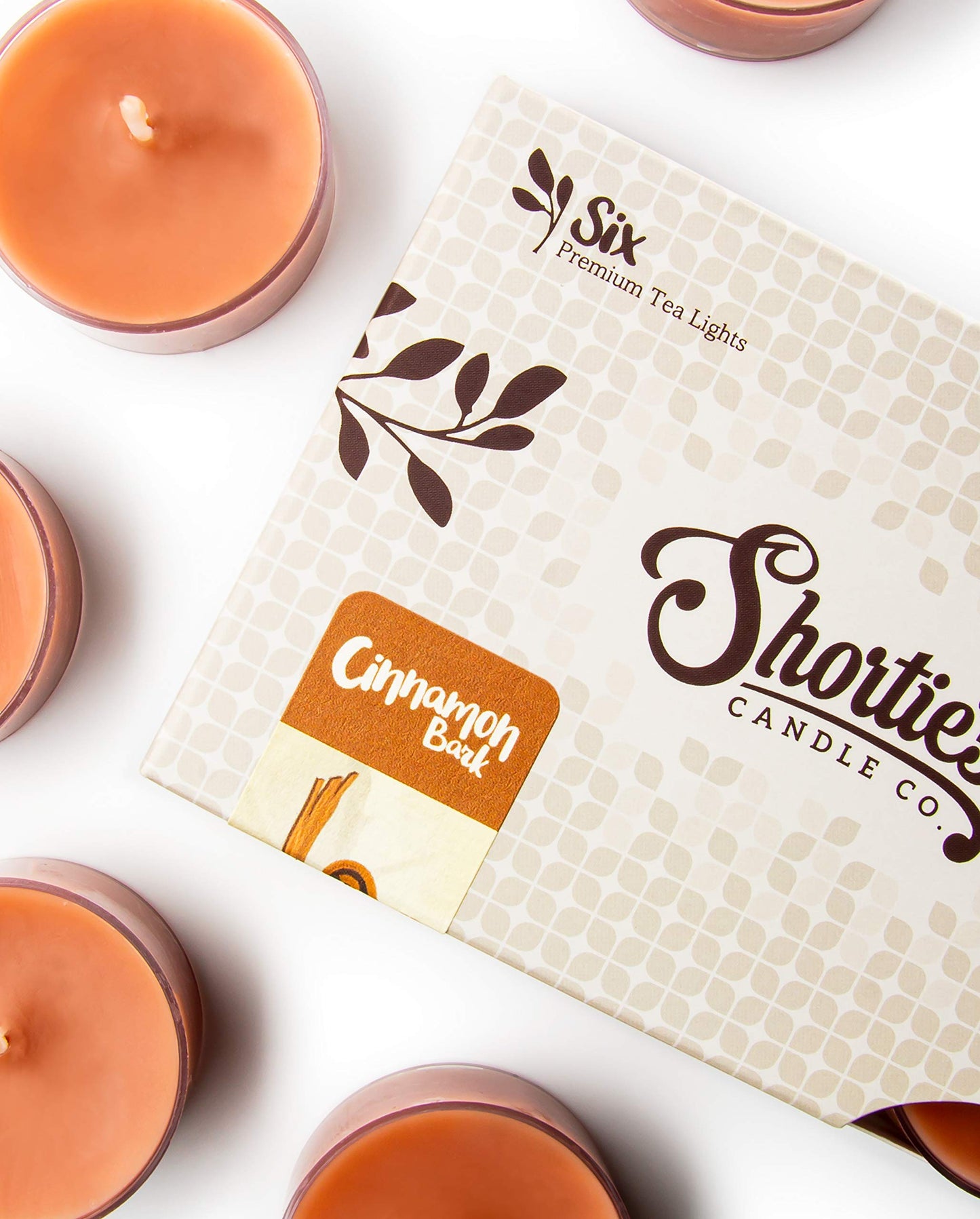 Cinnamon Bark Premium Tealight Candles Bulk Pack - Highly Scented with Essential Oils - 24 Brown Tea Lights - Beautiful Candlelight - Made in the USA - Bakery & Food Collection