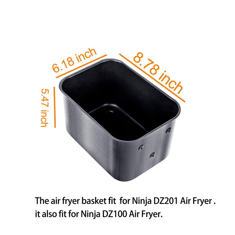 Air Fryer Replacement Basket Compatible for Ninja DZ201 DZ100,Air Fryer Basket,Nonstick