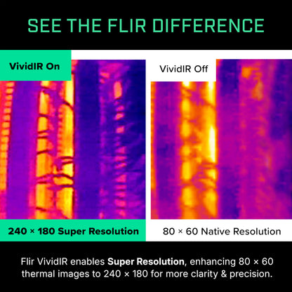 Flir One - Thermal Imaging Camera for iOS Smartphones (iPhone 15 and Newer w/USB-C), 240x180 Super Resolution (80x60 Native IR)