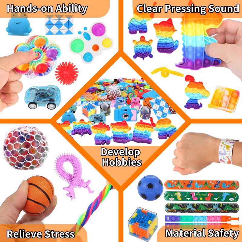BILLFULL 1000 Pcs Party Favors for Kids, Fidget Toys Bulk, Birthday Gift Toys, Fidgets Stocking Stuffers, Treasure Box Party, Goodie Bag Carnival Prizes, Pinata Filler Stuffers Classroom
