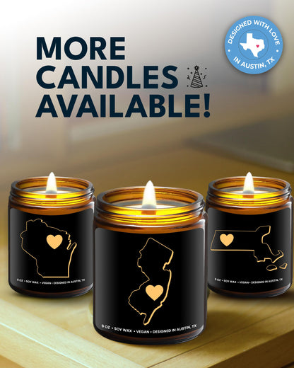 New Jersey Candle, Thoughtful New Jersey Themed Souvenir & Gifts for Men and Women, Unique State Gifts, Best Sentimental Gift for Moving Away, Ideal for Birthday, Christmas, Graduation, Gift Ready