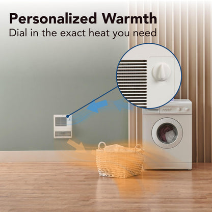 Broan-NuTone 9810WH High Capacity Wall Heater, White Grille, 1000-Watts, 120/240V