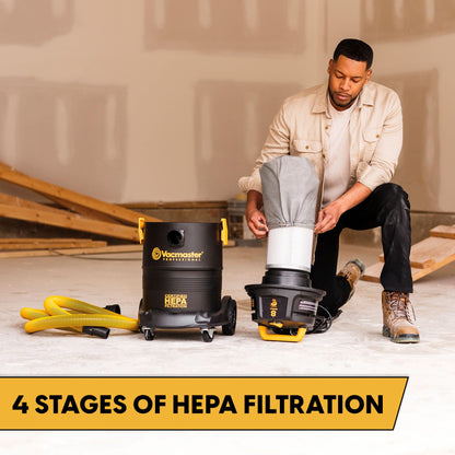 Vacmaster Pro 8 gallon Certified Hepa Filtration Wet/Dry Vac,Black