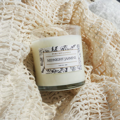 Aronica Jasmine & Magnolia Scented Soy Candles - White Floral Candle Gift for Women, Spring & More