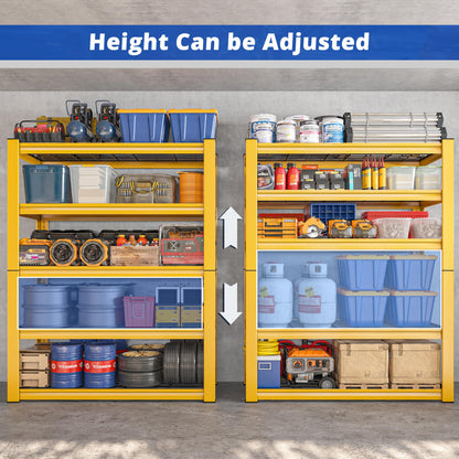 REIBII 72''H Garage Shelving 3010 LBS Storage Shelves Adjustable Metal Shelving 5 Tier Metal Shelves for Storage Industrial Shelf for Kitchen Pantry Warehouse Basement 72" HX35.5 WX16 D, 3 Pack