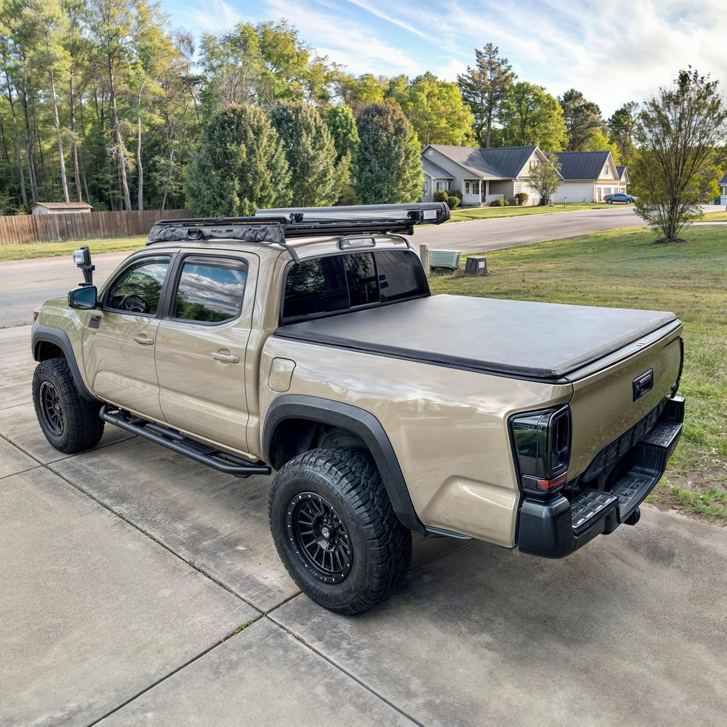 OEDRO Soft Roll Up Truck Bed Tonneau Cover Compatible with Toyota Tacoma 2024 2025 2026 (Excl. Trail) 5 Ft Bed with Track Rail System