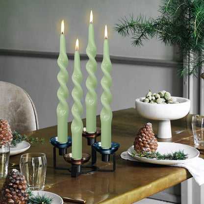 8 PCS Twisted Candlesticks Spiral Candles Taper Unscented Taper Candlesticks 10 inch Dinner Candle for Home Decor, Relaxation & All Occasions