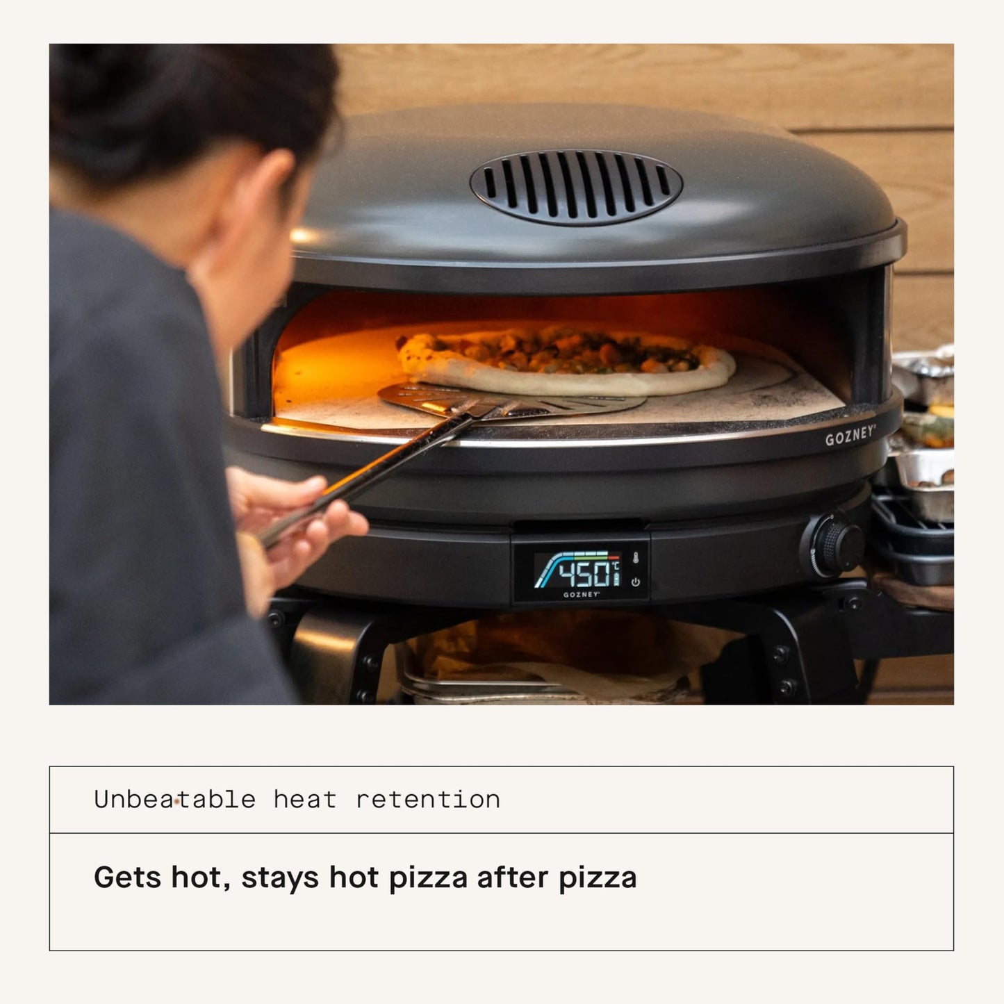 Gozney Arc XL Outdoor Pizza Oven, Propane Gas Pizza Oven, Precision Flame Control, Cooks 16" Pizza in 60 Seconds, Heats up to 950F - Off Black