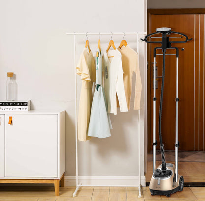 SALAV Limited Edition Professional Series Dual Bar Garment Steamer with Foot Pedals, Stainless Steel Steam Plate, Retractable Power Cord, 1.8L (60.8 oz) Water Tank, 1500 watts, 60+mins of Steam