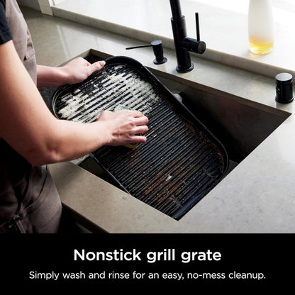 Ninja Woodfire Pro Connect XL Outdoor Grill & Smoker | Bluetooth, App Enabled | 7-in-1 Grill, BBQ Smoker, Outdoor Air Fryer | Woodfire Technology | Built-In Thermometer | Blue & Gold| OG951BL1
