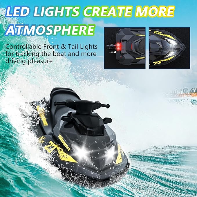 Cheerwing UDI023PRO Brushless RC Jet Boat for Adults High Speed 25KM/H Remote Control Boat for Pools and Lakes