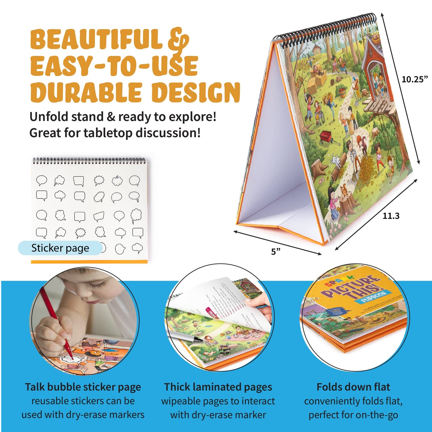 Picture Book and Emotion Cards, Picture Story Cards, Social Emotional Learning Activities, Autism Homeschooling, Educational Busy Book, Speech Therapy Materials (WH Question Flipbook)
