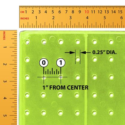 Azar Displays 771620-GRE Plastic Pegboard for Wall Organization - Garage Tool Organizer Wall Mount (Pack of 2) - 1-Sided Durable Wall Panel Organizer (16” W x 20” H x 1” D) - Garage Organizer (Green)