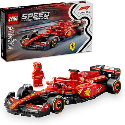 LEGO Speed Champions Ferrari SF-24 F1 Race Car Toys - Building Sets for Kids Boys &amp Girls Ages 10+ - Ferrari F1 Model Car Kits for Display or Play - Gift Ideas for Birthdays and Fans - 77242