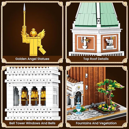 Reobrix Architecture Building Set for Adults – Venice Landmark Tower St. Mark’s Campanile Model Kit Creative Home Office Decor Toy Great Gift Idea for Teens 14+