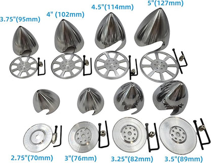 Metal Propeller Spinner Dia 70mm-127mm CNC Plane Spinner for DLE Gasoline Engine DLE20 DLE30 DLE55 DLE111 DLE222 RC Airplane (4.5(114MM))