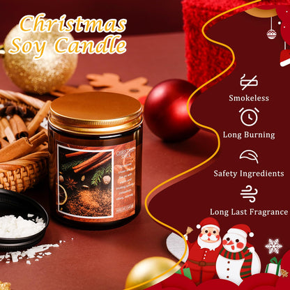 Christmas Candles | Christmas Wishes Scented Candle, Holiday Soy Wax Candles for Home Scented,Aromatherapy Gifts for Women and Men, Cozy Winter Candle for Home Decor, 7 oz