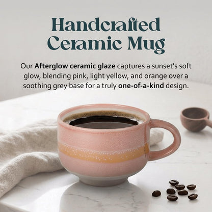 NOVA CERAMICS Large Coffee Mug - Ceramic Coffee Mug - Coffee Cups with Handle - 16 oz Coffee Mugs - Microwave & Dishwasher Safe - Gifts For Women Men Him Her - 16oz - Monsoon