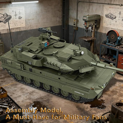 Leopard 2 A8 Army Tank Building Sets Military Vehicles Model Kits Collectible for Boys Adults - 2306Pcs