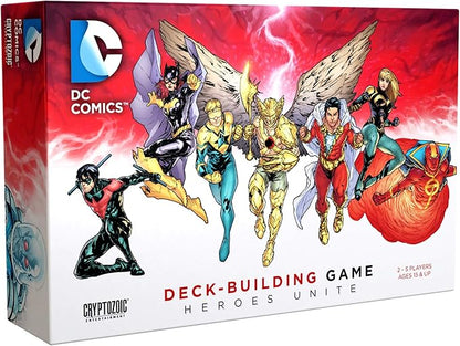 DC Deck-Building Game: Heroes Unite- Play as Hawkman Nightwingand Bat Girl from the DC Multiverse- Super Hero Board Game- For 2 to 5 Players - Ages 15+