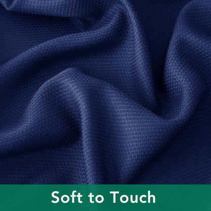 Biscaynebay Textured Fabric Tablecloths 60x108 Inches Rectangular, Navy Water Resistant Tablecloths for Dining, Kitchen, Wedding and Parties etc. Machine Washable