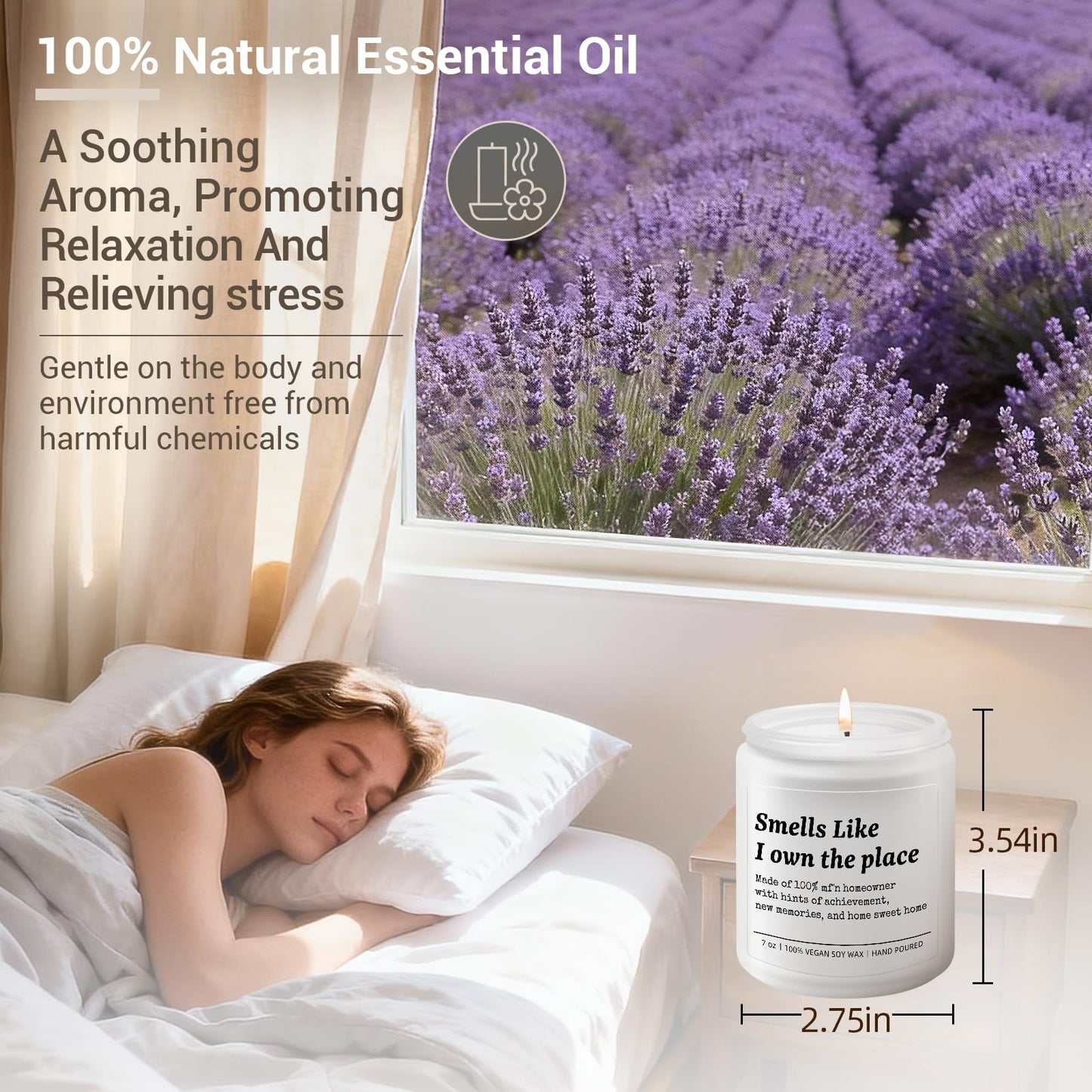 House Warming Gifts New Home, Housewarming Gift for Women, Men, Couple, New Homeowner - Home Essentials for New Home - Lavender Candles