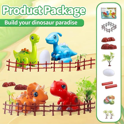 Assembly Dinosaur Toy Set for Kids Ages 3-5 Magnetic Dino Toys with Lights &amp Sounds Take Apart Dinosaur Building Set Creative STEM Educational Gift for Boys Girls
