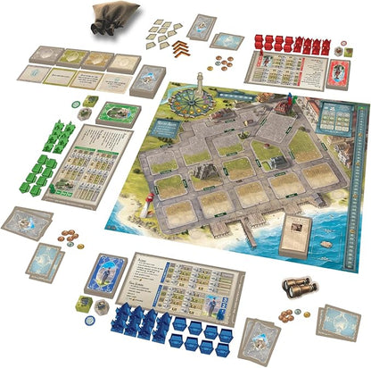 Cape May Board Game | Manage The Historic Seaside Resort Town | Strategy Resource Management Set Collection | 60-90 Minutes Thematic Family Board Game for 1-4 Players Ages 14+ by Thunderworks Games