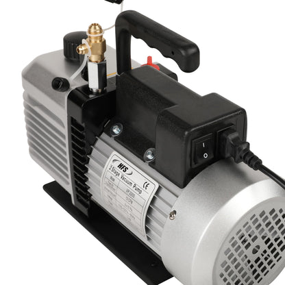 HFS(R) 2 Stage Rotary Vein Vacuum Pump - 12 CFM, 1HP, 110V, 1/4"-3/8" SAE Inlet Port