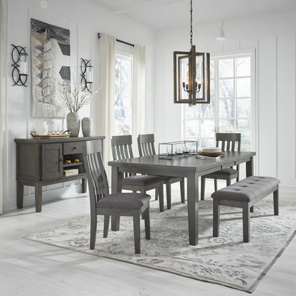 Signature Design by Ashley Hallanden Dining Room Server with Wine Rack, 2 Cabinets with Removable/Adjustable Center Shelf, Drawer, Wood with Acacia Veneer, 38.25" High, Weathered Gray