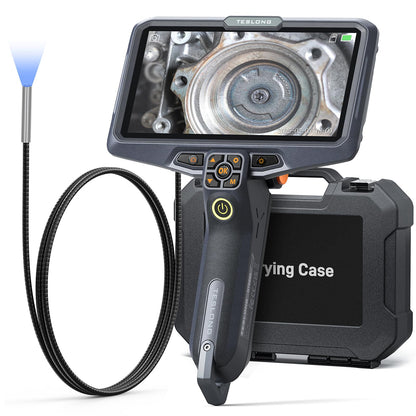 Teslong Ultra-Thin 3.9mm Industrial Endoscope with Lights, 6" IPS Screen Hnadle Borescope Automotive Mechanic Inspection Camera with 6000mAh Battery, 5FT Flexible Waterproof Gooseneck Probe