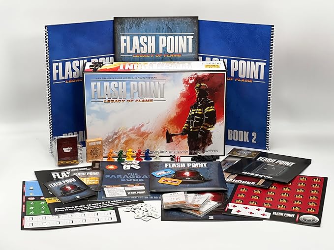 Flash Point: Legacy of Flame Board Game – Cooperative Legacy Game for 1–6 Players Ages 10+ 60-Min Campaign Play – Firefighter Strategy Game by Indie Boards &amp Cards