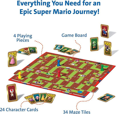 Ravensburger Super Mario Labyrinth Board Game - A Strategic Maze Challenge for Family Nights - Great Birthday Gift - 2-4 Players - Kids Ages 7-10 and Older