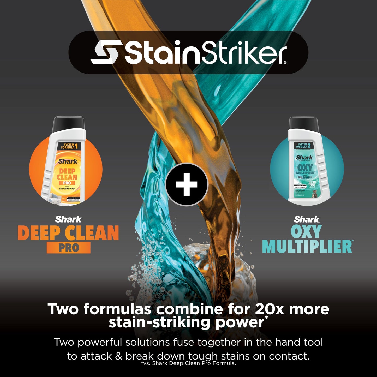 Shark StainStriker | Portable Carpet, Upholstery & Area Rug Cleaner | 4 Tools | Bonus Full-Size Solutions | Powerful Stain & Odor Remover | Deep Clean & OXY Solutions | Blue | PX202BRN