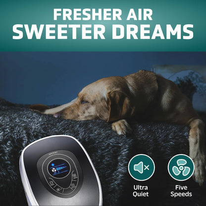 GermGuardian 5-In-1 HEPA Air Purifier for Home, Large Rooms Up To 915 Sq. Ft. with HEPA Pet Air Filter, UV-C Light & Odor Reduction, AC5250PT, 28" Tower, Gray