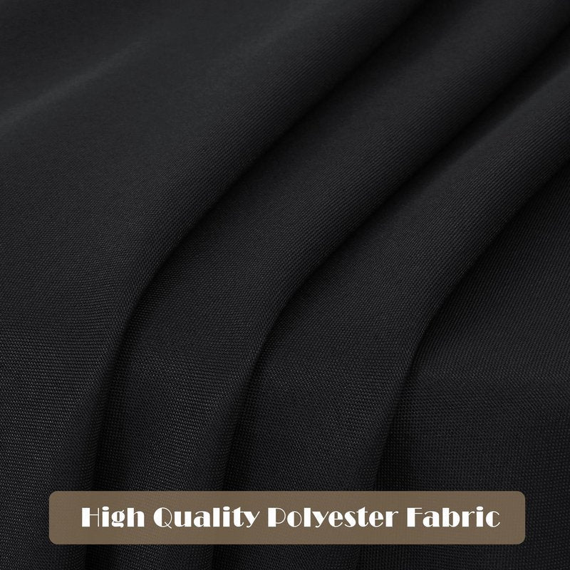 sancua 10 Pack Black Tablecloth 60 x 84 Inch, Rectangle Table Cloth for 4ft Tables - Stain and Wrinkle Resistant Washable Polyester Table Cover for Dining Wedding Banquet Party Buffet Restaurant