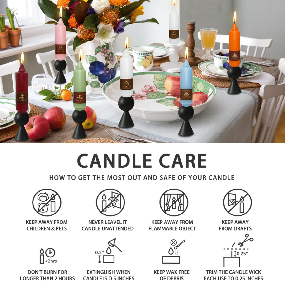 Pink Candlesticks Short Taper Candles,Gedengni 4pcs Cute Candle Sticks 5 Inch Mini Tapered Candle Dripless Candles Wax for Home Dinner Weddings Festive Holiday Decor,7D4PC-PINK