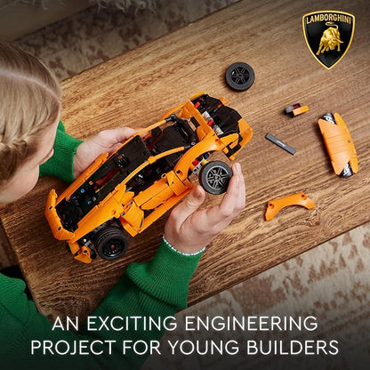 LEGO Technic Lamborghini Huracán Tecnica Orange Toy Cars - Building Toys for Boys &amp Girls Ages 9+ - Gift for Easter Basket - Kids Bedroom and Desk Decor - 42196