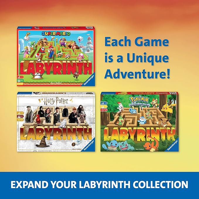 Ravensburger Labyrinth Board Game - A Strategic Maze Challenge for Family Nights - Find Treasures &amp Block Opponents - MESH Accredited - Great Birthday Gift - 2-4 Players - Kids Ages 7-10 and Older