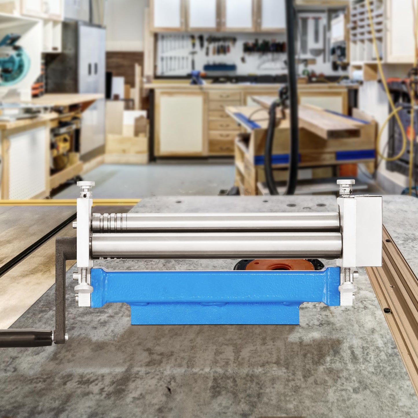 VEVOR Slip Roller, 12.6 inches, Sheet Metal Slip Roll Machine, 20 Gauge Capacity, Rolling Bending Machine with Detachable Rollers, 21 HRC, for Aluminum Alloy Sheet Low Carbon Steel Copper Sheet