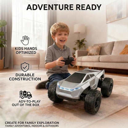 Cyber Toy Car for Kids - 1/18 Cyber Remote Control Car Hobby Monster Truck Toys 2.4GHz Off-Road Vehicles Birthday Gifts for Boys 4-6 Years Old Kids Age 5-7