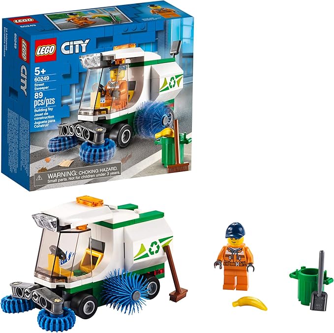 LEGO City Street Sweeper 60249 Construction Toy Cool Building Toy for Kids (89 Pieces)