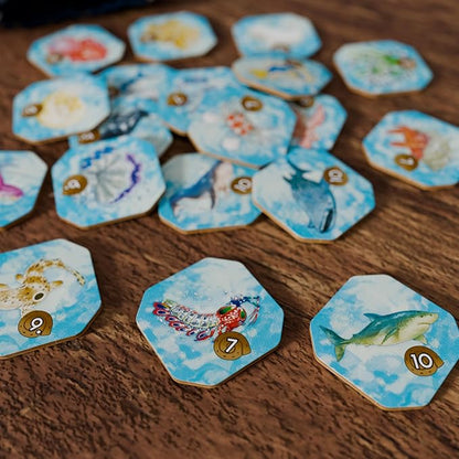 Shallow Sea Board Game – Strategy Tile-Placement Game for Adults &amp Families | 1–4 Players 30–45 Min Play | Build Coral Reef Ecosystem Ocean Puzzle Game Nature-Inspired