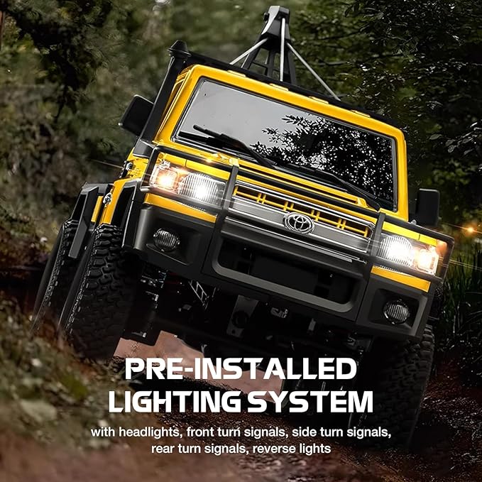 ARRIS MN82T 1/12 RC Rock Crawler Climbing Truck with Crane Hook Toyota LC794WD Off Road RC Car with LED Lights 2.4GHz Full Proportional Control RTF Toy Vehicle Gifts