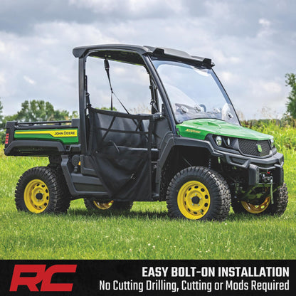 Rough Country 6,500 LB Winch Kit for John Deere Gator XUV 835E - Heavy Duty Mount, Pro Series UTV Winch with 50' Synthetic Rope, Bolt-On Upgrade